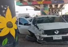 Aparatoso accidente vial deja dos lesionados en conflictiva carretera Río Bravo-Reynosa