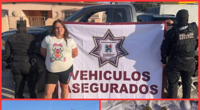 Detienen en Reynosa a Lourdes Paulina “S” con droga en camioneta F-150