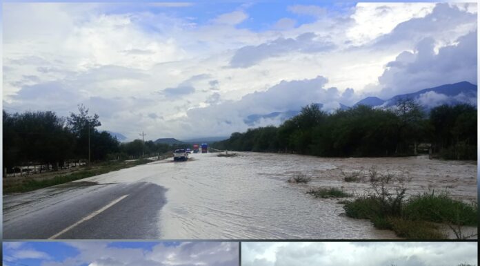 Carretera 101 cerrada por desbordamiento en Tula, Tamaulipas