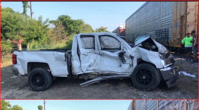 Tren embiste camioneta en Altamira; conductor sobrevive