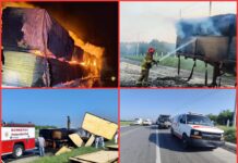 Incendio de tracto camión detiene tráfico en carretera Victoria-Zaragoza