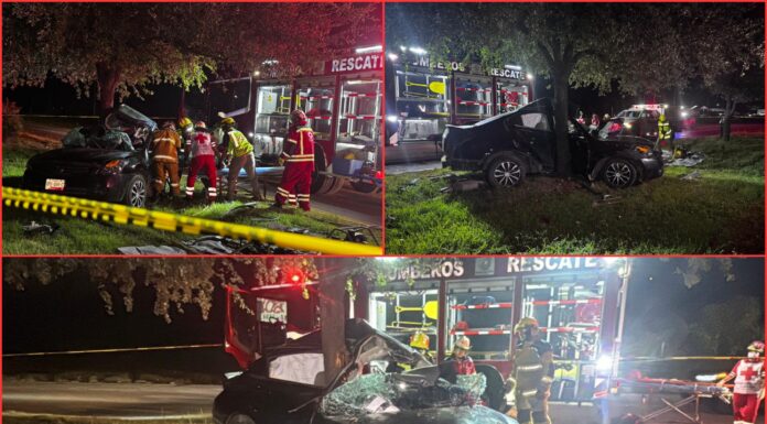 Choque de madrugada deja tres jóvenes heridos