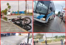 Motociclista muere en choque frontal contra autobús en Tampico
