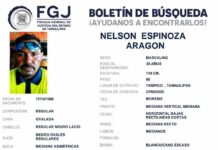 Nelson Espinoza desaparece en Tampico; autoridades activan búsqueda urgente