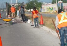 Refuerza Gobierno de Reynosa actividades de mantenimiento de la vía pública