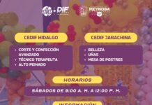 Invita DIF-Reynosa a inscribirse a los talleres sabatinos