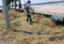 Mantenimiento de espacios públicos por el Gobierno Municipal de Reynosa