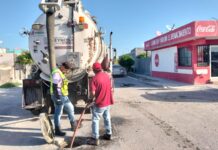 Sondeó COMAPA drenaje sanitario en distintos puntos de la ciudad