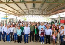 Inauguran aula educativa en Telesecundaria de Lampacitos