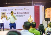 Presidió Carlos Peña Ortiz Asamblea Informativa de la Beca Universal de Educación Básica Rita Cetina