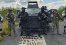 Enfrentamiento en Doctor Coss deja tres civiles armados abatidos y aseguramiento de vehículo blindado