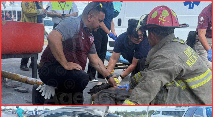 Accidente en Nuevo Laredo deja a joven en estado crítico
