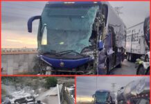 Choque múltiple frente al aeropuerto deja ocho lesionados