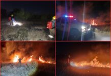 CONTROLA PROTECCIÓN CIVIL INCENDIO DE PASTIZAL EN EL POBLADO RANCHERÍAS