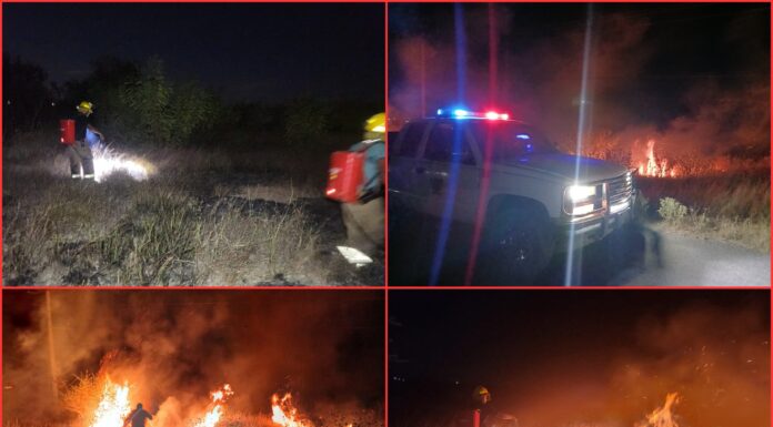 CONTROLA PROTECCIÓN CIVIL INCENDIO DE PASTIZAL EN EL POBLADO RANCHERÍAS