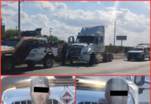 Guardia Estatal asegura tractocamión robado y detiene a dos hombres en Reynosa