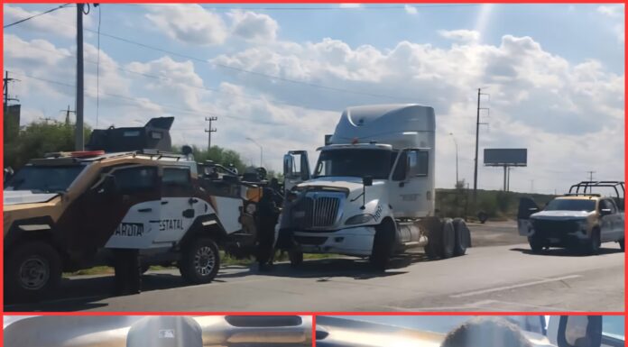 Guardia Estatal asegura tractocamión robado y detiene a dos hombres en Reynosa