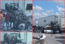 OPERADOR DE TRÁILER SOBREVIVE A BRUTAL ACCIDENTE EN NUEVO LAREDO