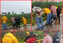 Rescate en río San Marcos: Guardia Estatal salva a hombre arrastrado por la corriente