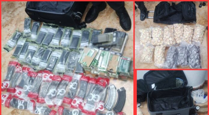 Guardia Nacional asegura armas y narcóticos en vuelo privado que aterrizó en Cancún