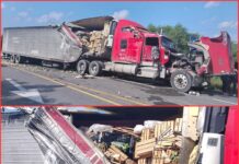 Tráiler cargado con verduras provoca carambola en la carretera Victoria–Matamoros