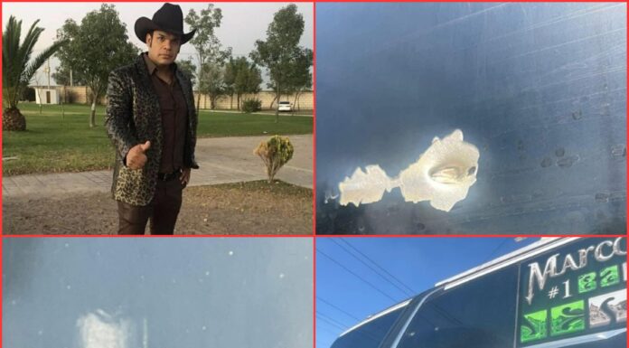 Balean autobús de Marco Flores y la Banda Jerez en carretera Oaxaca–Zacatecas