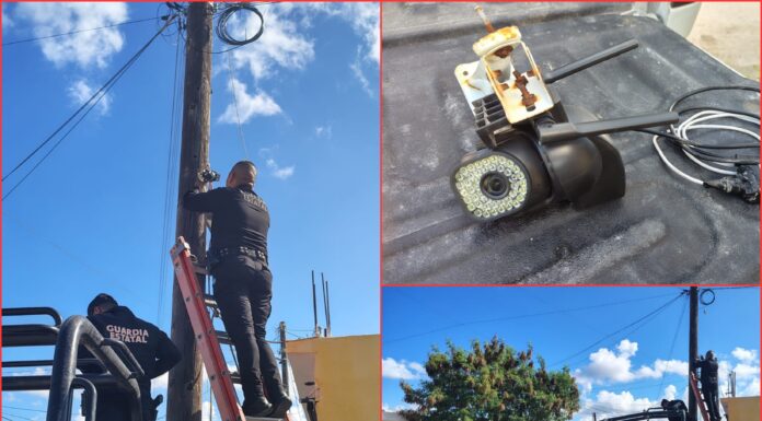 Guardia Estatal asegura cámara de videovigilancia en Matamoros