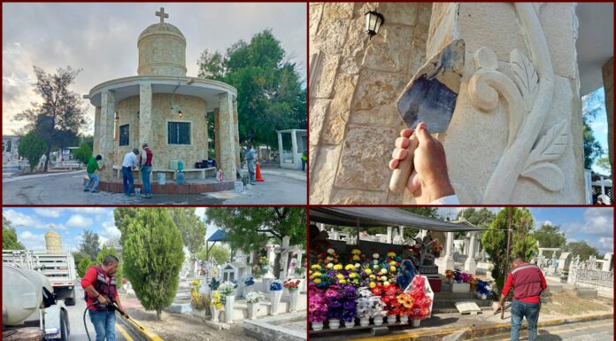 Gobierno de Reynosa refuerza limpieza en panteones municipales