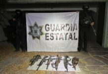 Guardia Estatal decomisa armamento en Díaz Ordaz