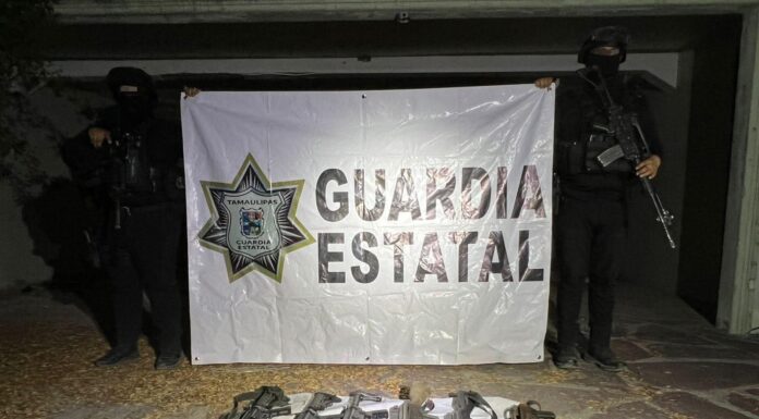 Guardia Estatal decomisa armamento en Díaz Ordaz