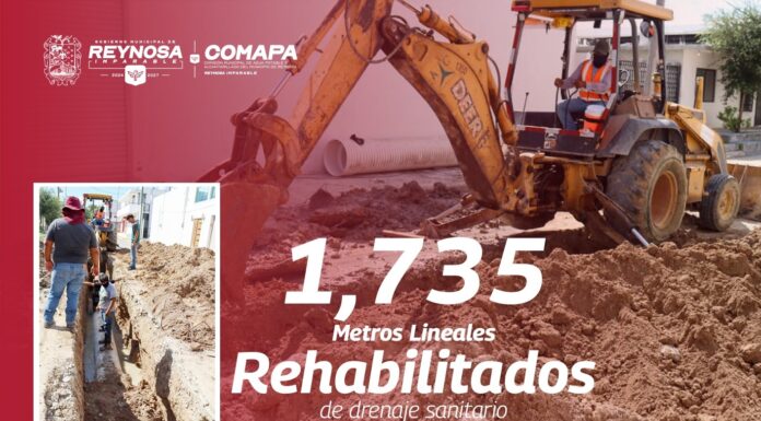 Rehabilitó COMAPA 1,735 ml de drenaje sanitario de junio a septiembre