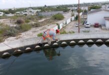 Realizó COMAPA limpieza en canaletas de clarificadores en la Planta Rancho Grande