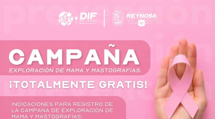 En mes rosa: DIF-Reynosa ofrece campaña de exploración y mastografías gratuitas