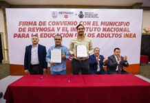 Convenio firmado por Carlos Peña Ortiz con el INEA brindará educación a más reynosenses