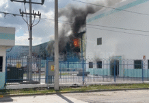 Incendio en maquiladora Copanoro moviliza a Ejército y cuerpos de emergencia en Reynosa