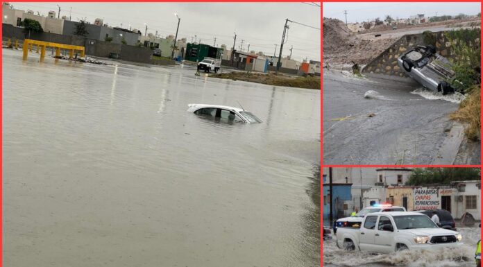 Frente frío 16 provoca inundaciones en Tamaulipas