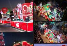 Caravana Navideña Coca-Cola llena de magia las calles de Reynosa