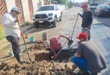 Atendió COMAPA fugas de agua potable en diferentes sectores de la ciudad