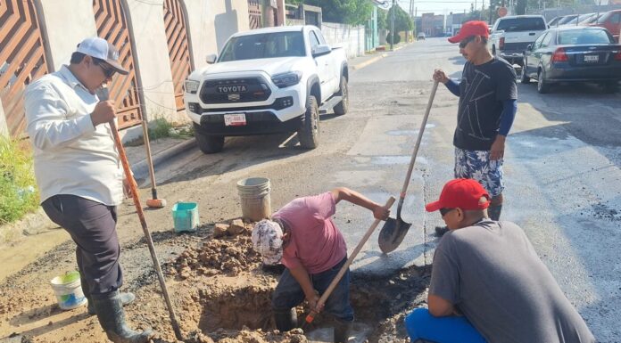 Atendió COMAPA fugas de agua potable en diferentes sectores de la ciudad
