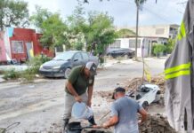 Reparó COMAPA fugas de agua potable en el fraccionamiento San Valentín