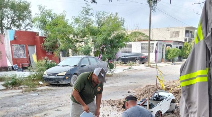 Reparó COMAPA fugas de agua potable en el fraccionamiento San Valentín