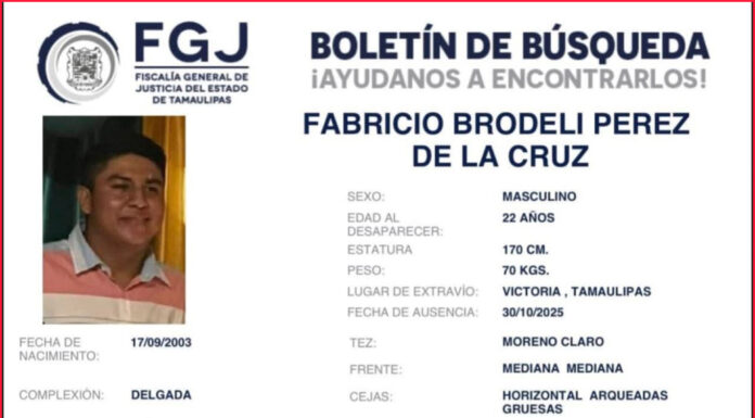 Familiares exigen localizar a Fabricio tras su secuestro