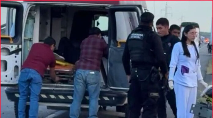 Choque múltiple en carretera Victoria-Monterrey deja cinco heridos, tres de ellos niños