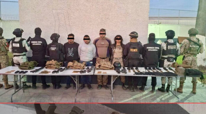 Detiene Fuerza Civil a cuatro presuntos delincuentes tras enfrentamiento en Linares; seis logran escapar