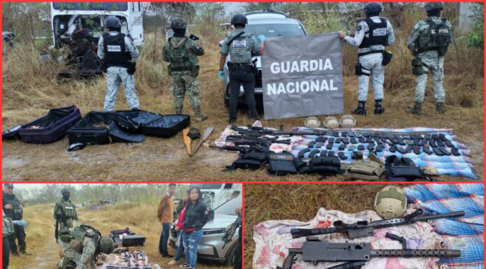 Detienen célula criminal y decomisan arsenal en Tamaulipas