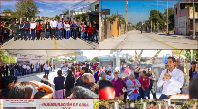 Festejo gastronómico por nueva pavimentación en la Américo Villarreal