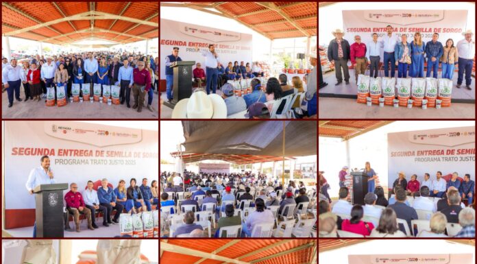 Gobierno de Reynosa entrega 26 toneladas de sorgo a 185 productores