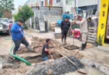 Reparó COMAPA fugas de agua en diversos sectores de la ciudad