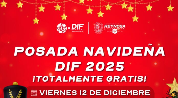 Invita DIF-Reynosa a Posada Navideña 2025 en la colonia Lampacitos