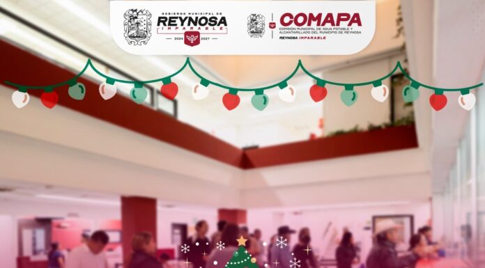 Anuncia COMAPA cierre de cajas los días 24 y 25 de diciembre con motivo de Navidad